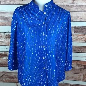 Vintage 70’s Retro Graphic Polyester Shirt L/XL